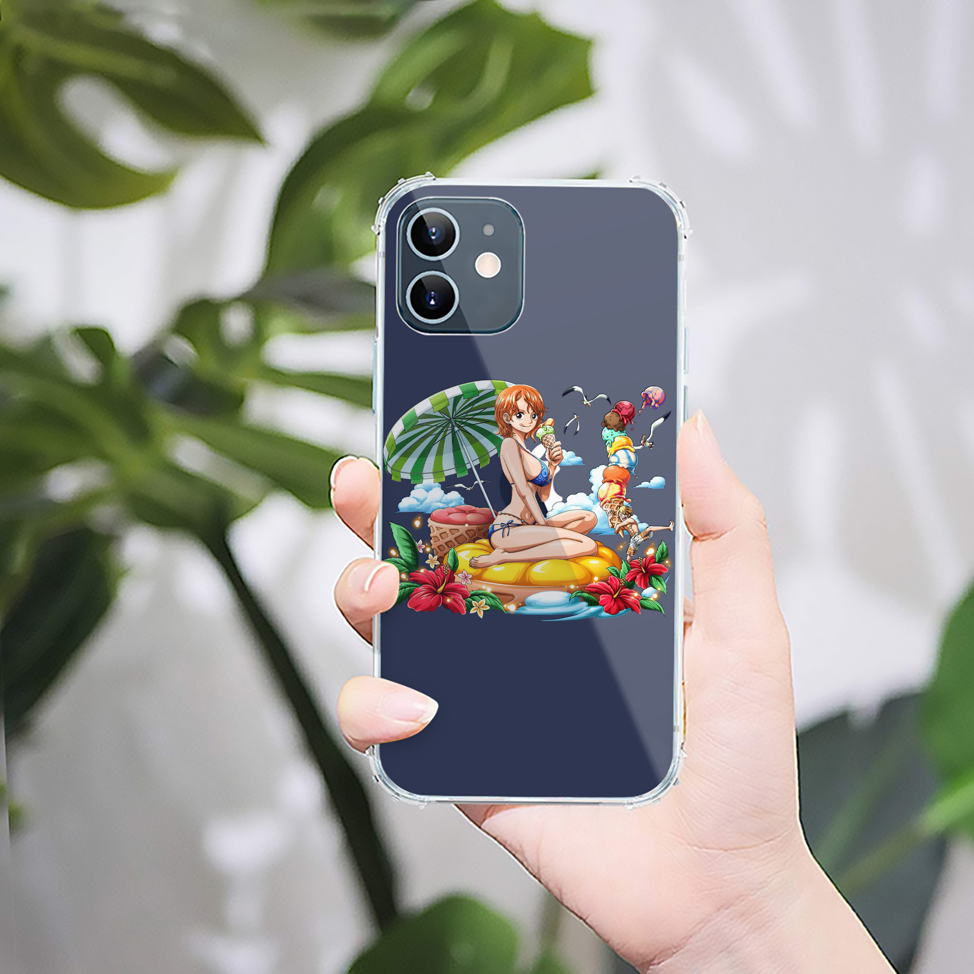 （画像用） ワンピース ナミ ONE PIECE Nami 【iPhone 12シリーズ対応】透明スマホケース（クリアソフトケース）